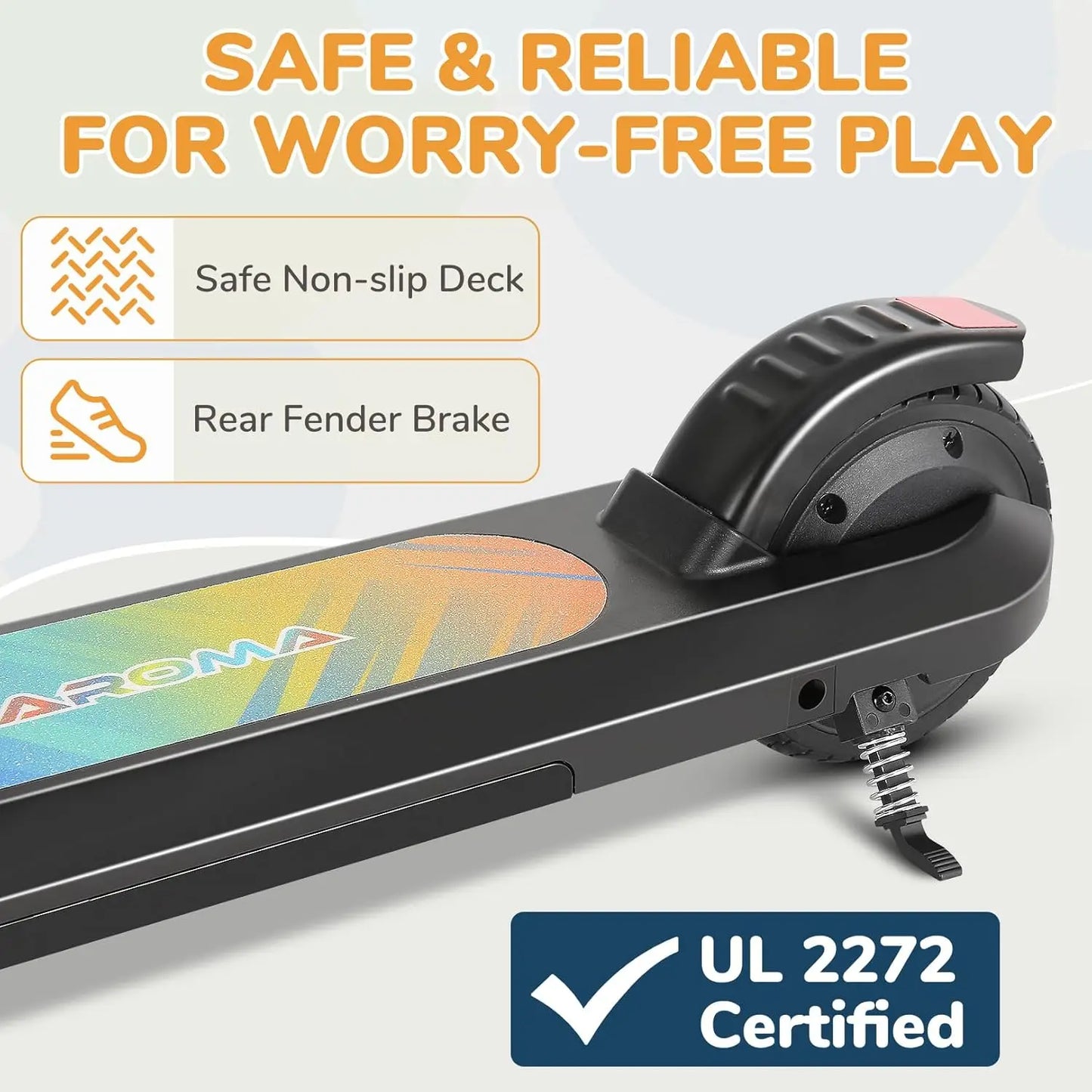 CAROMAC Electric Kids Scooter 120W Foldable LED Display