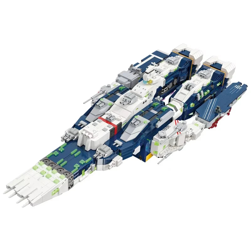 Space Fortress Ship Model Building Blocks Warship Toys