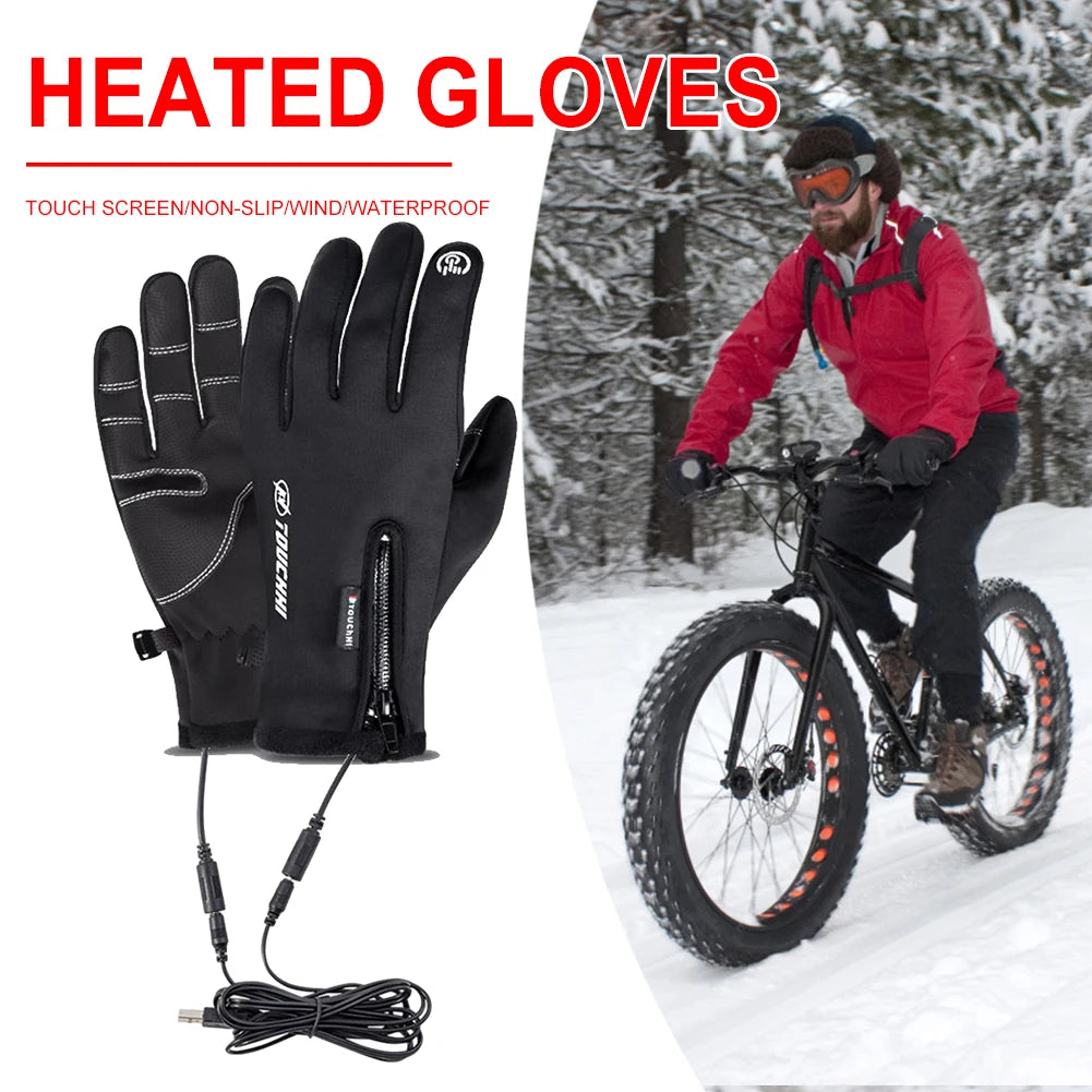 Alloyseed Heated Gloves Thermal Waterproof Winter Snow