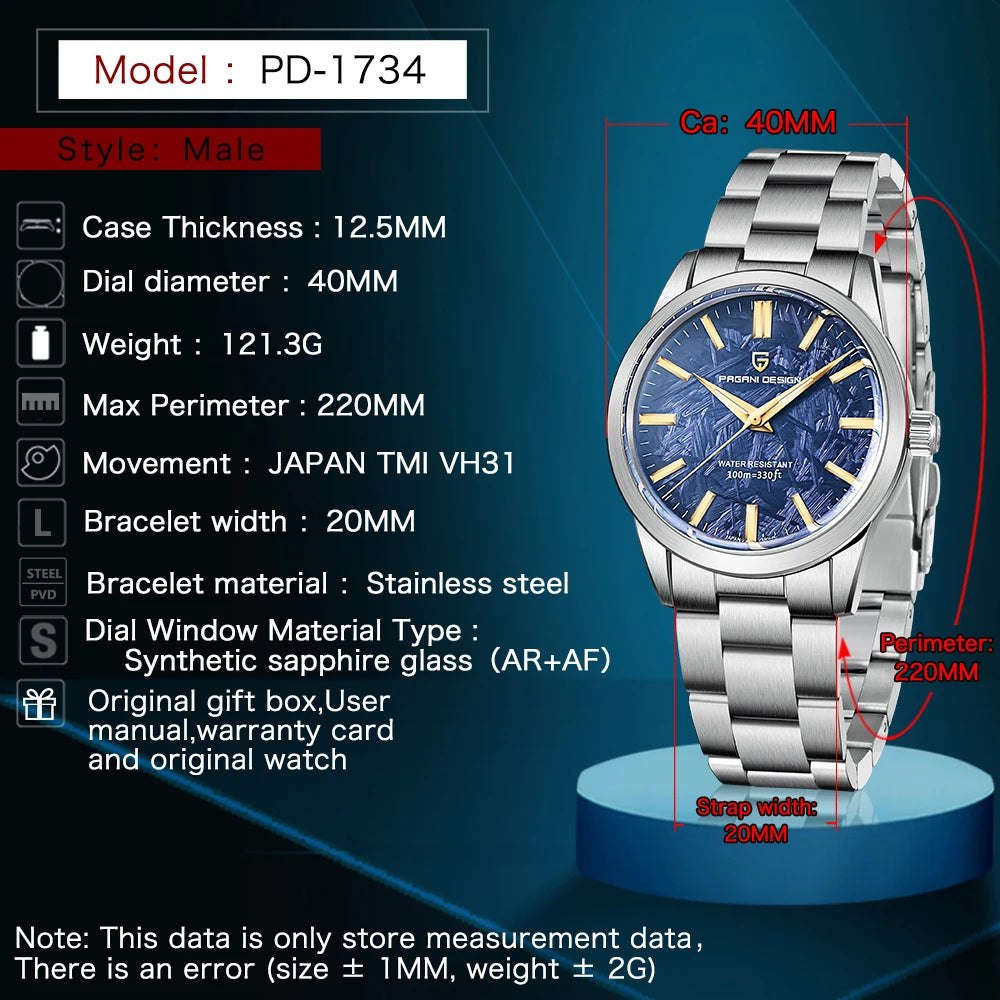 Pagani Design Luxury Ultra Thin Quartz Men's Watch