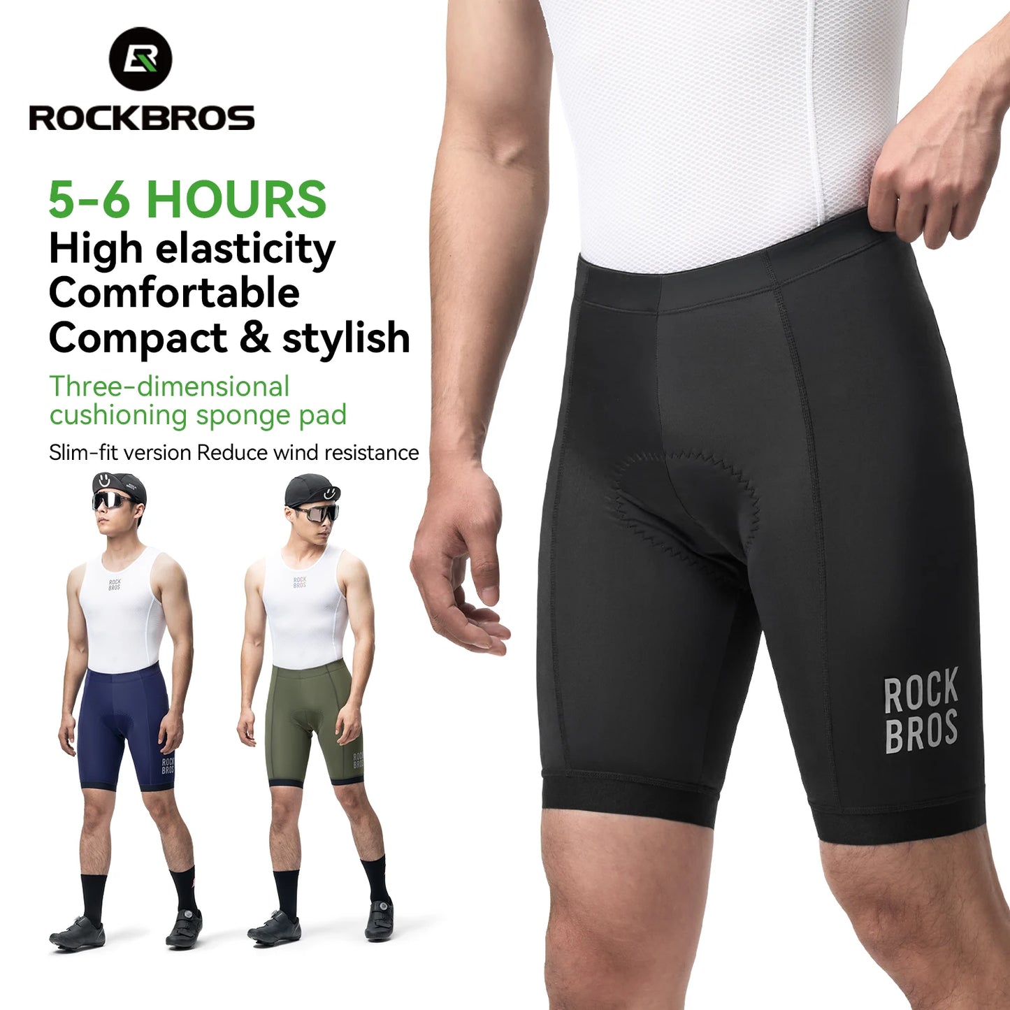 ROCKBROS Summer Cycling Shorts with Soft Sponge Pad