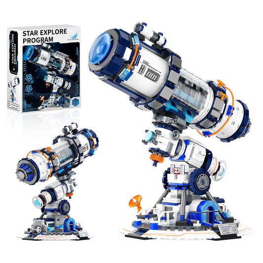 TENHORSE Space Telescope Block Set With Lighting 995 Pcs