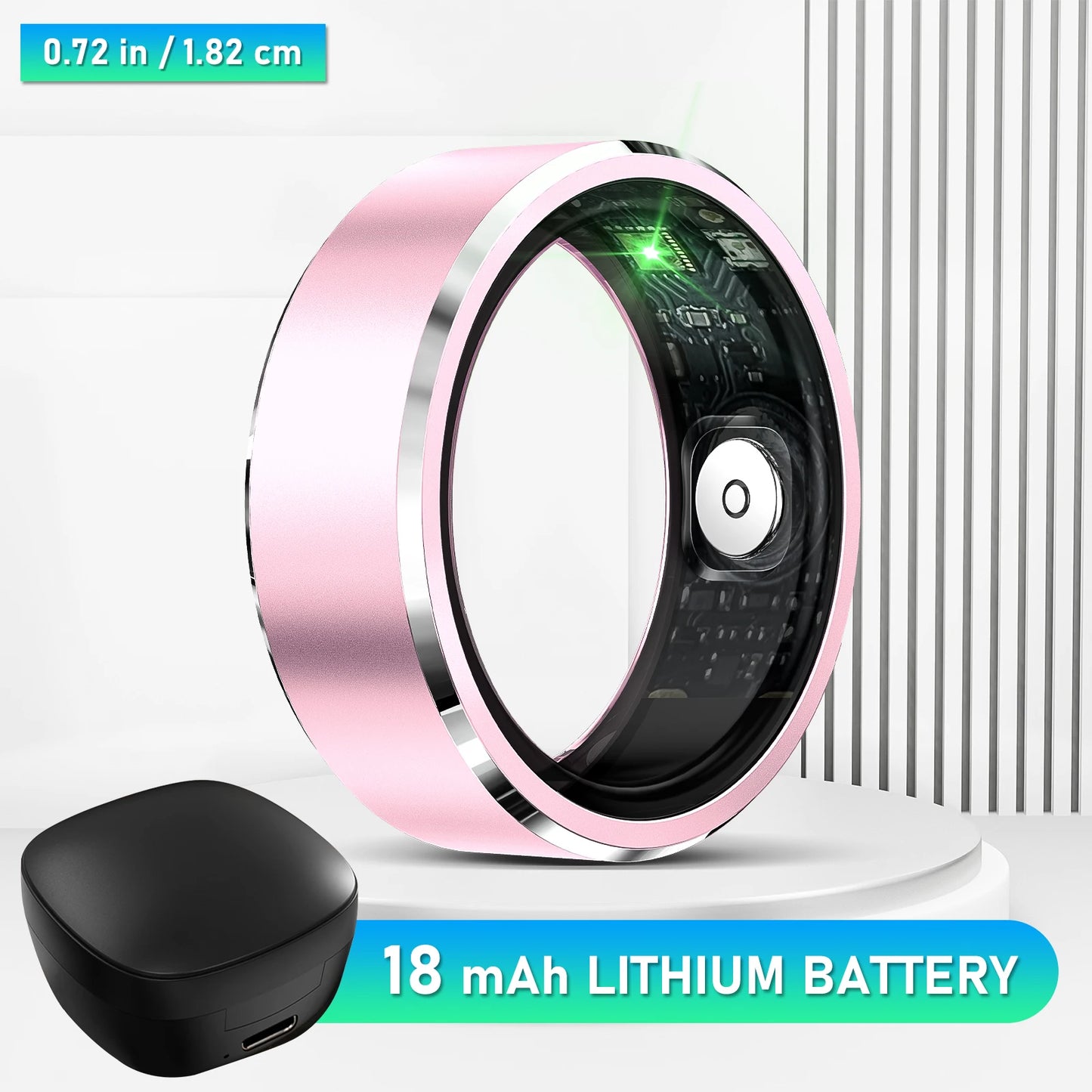LaNikar R5 Smart Ring Bluetooth 5.1 Blood Oxygen Heart Rate