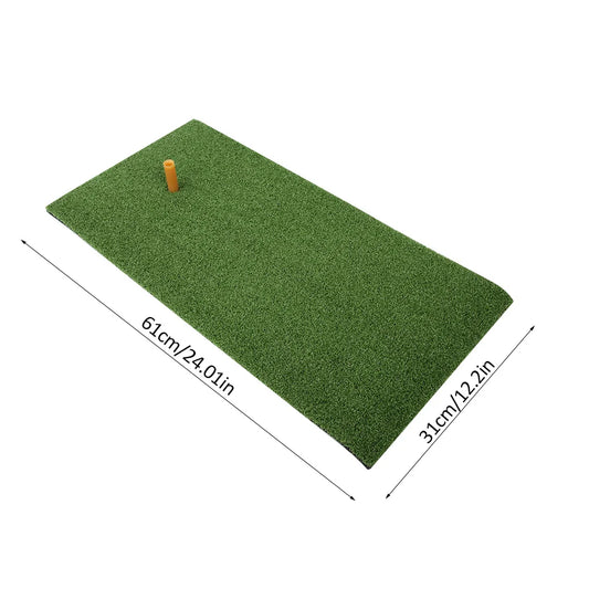 Golf Practice Mat, Golf Hitting Mat Indoor Outdoor Golf Swing Practice Grass Mats with Rubber Golfing Tee