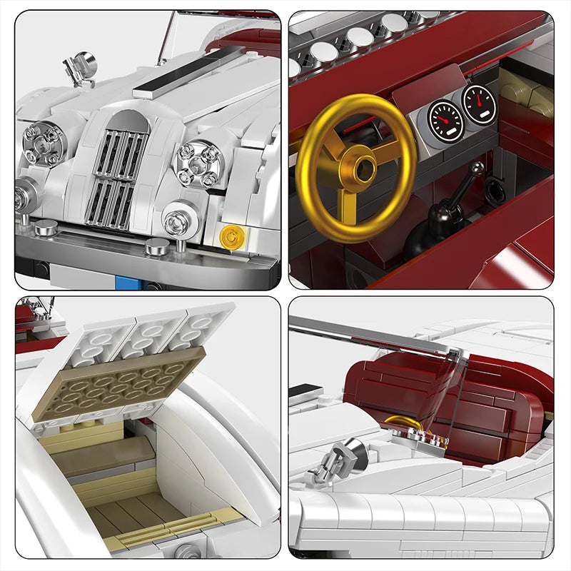Mould King MK10236 Classic Sport Car XK140 OTS Model