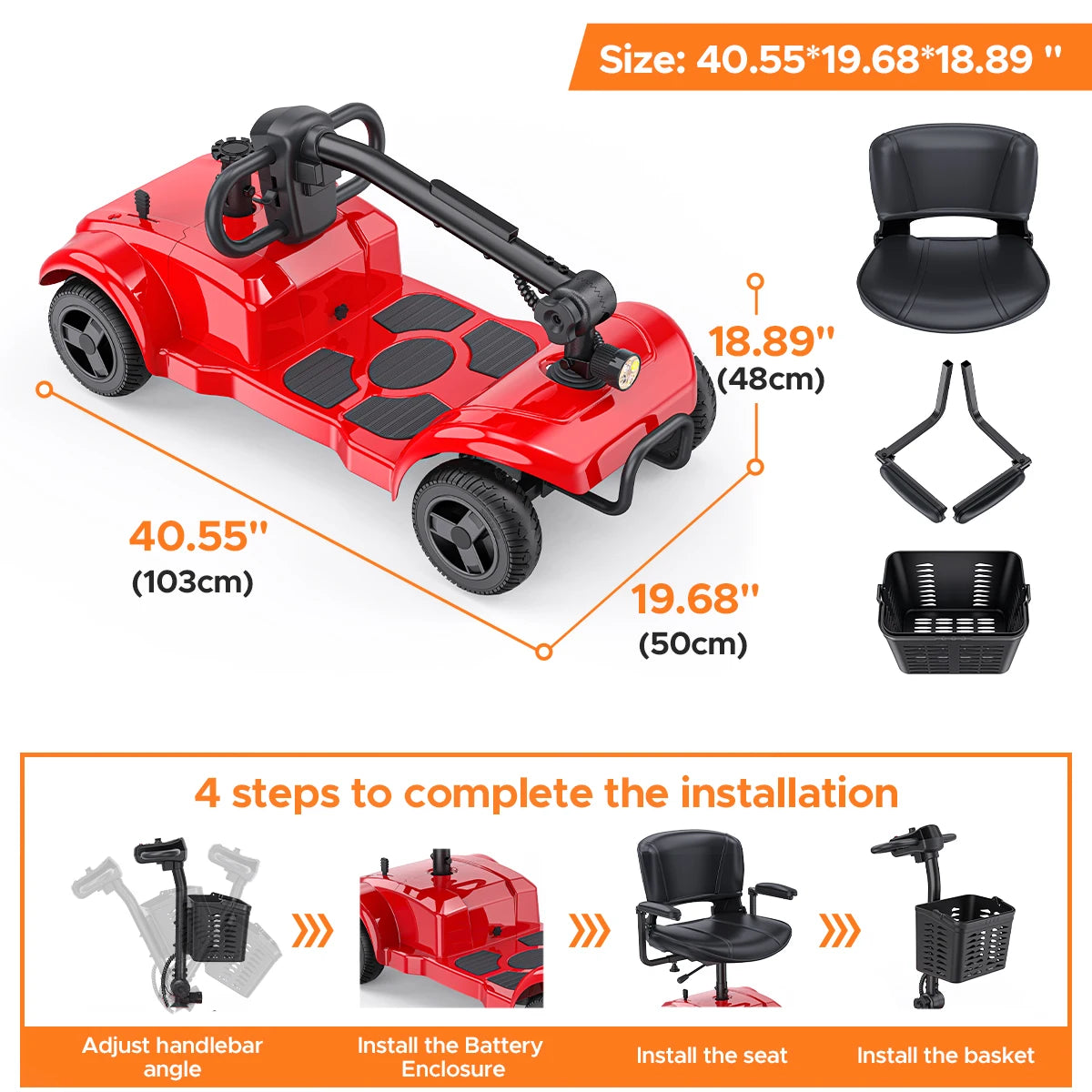 ENGWE Four Wheel Electric Scooter 250W 24V 12Ah 6.2MPH