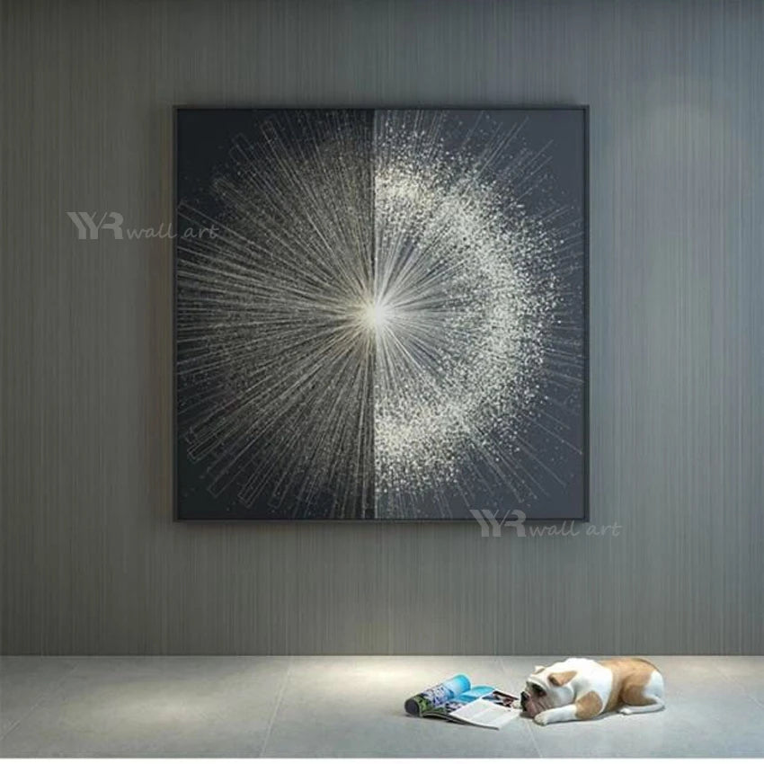 YYR Wall Art Handmade Gold Texture Canvas Oil Painting