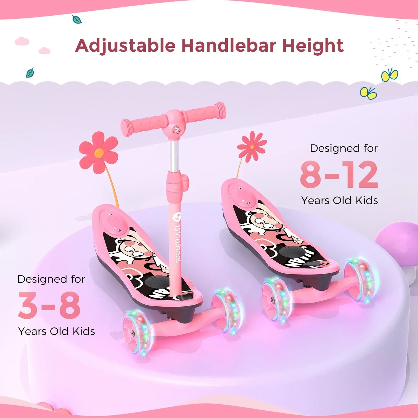 Lsinwheel Mini Children Electric Scooter 12V 60W Three Wheel