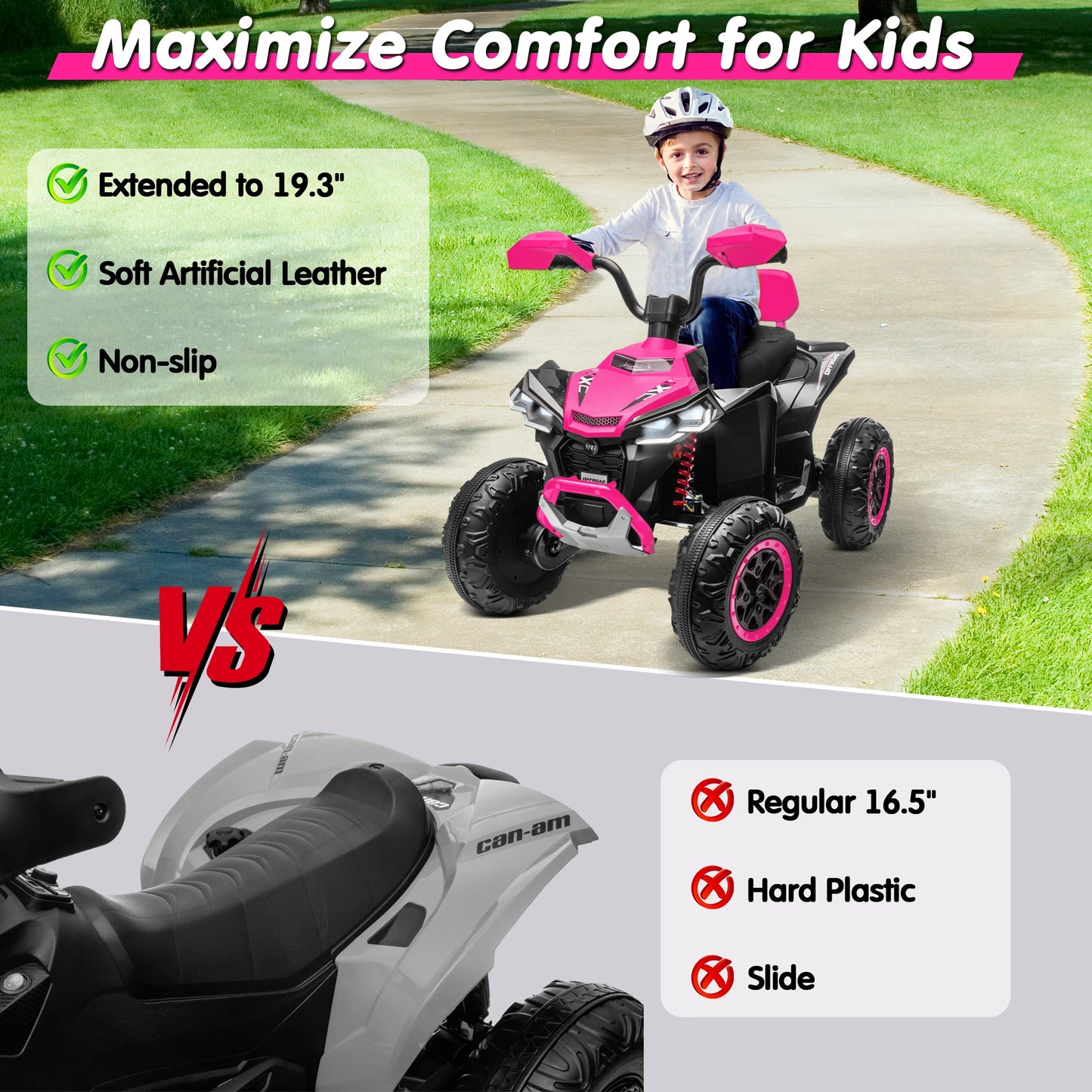 Joyracer 24V Kids ATV 2 Seater Ride On Toy 800W Motor