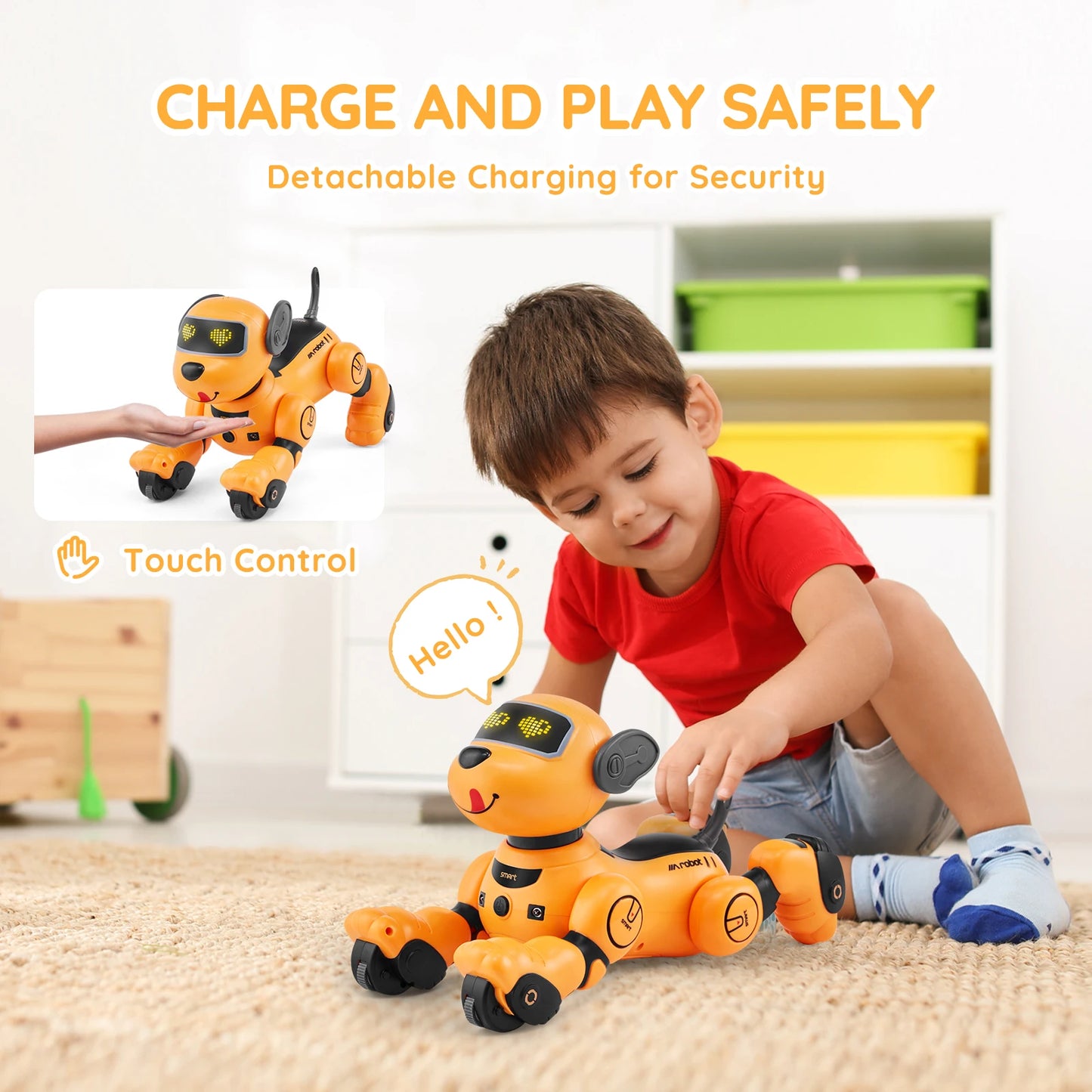 SucceBuy Remote Control Robot Dog Toy Singing Dancing Stunt
