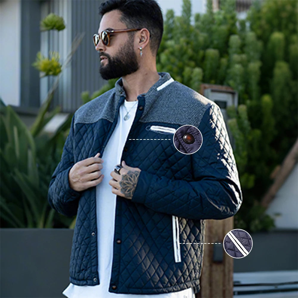 Men's Winter Warm Bomber Quilted Coat by NoEnName