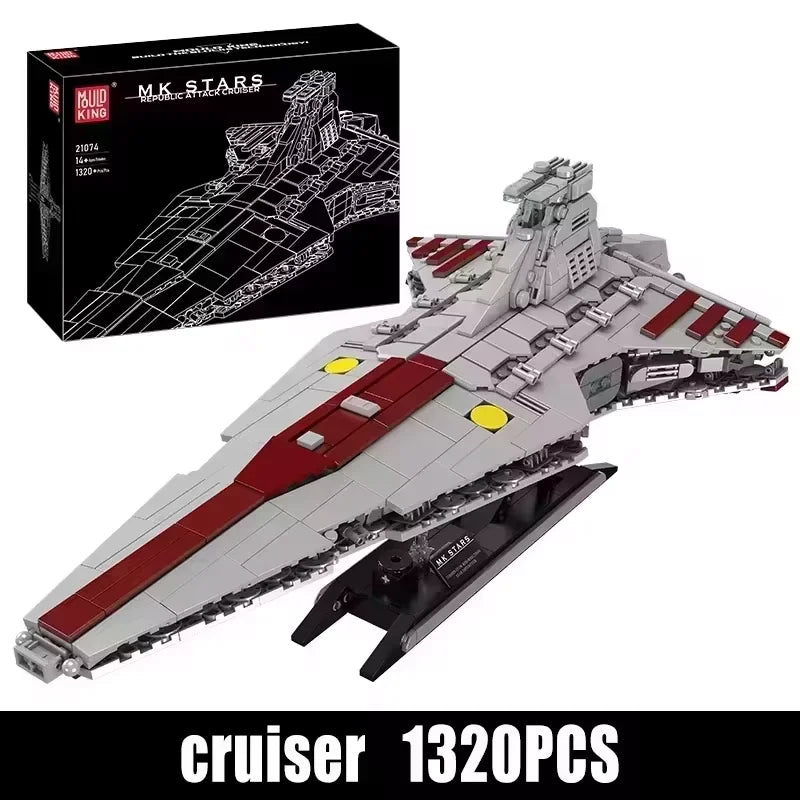 Mould King 21074 Building Block Republic Attack Cruiser