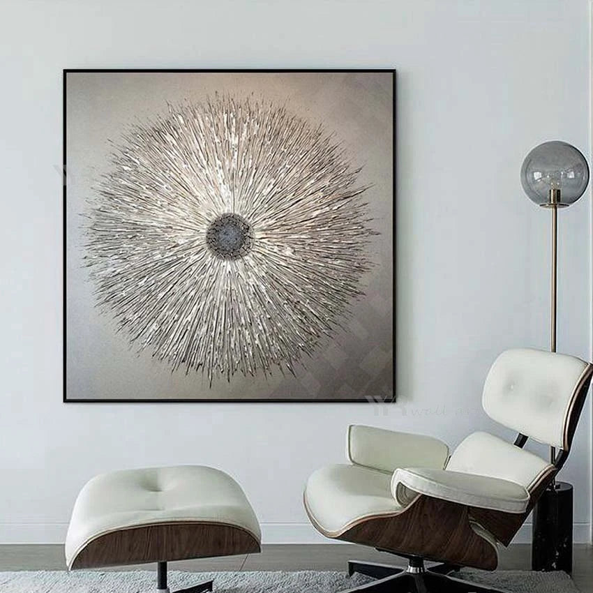 YYR Wall Art Handmade Gold Texture Canvas Oil Painting