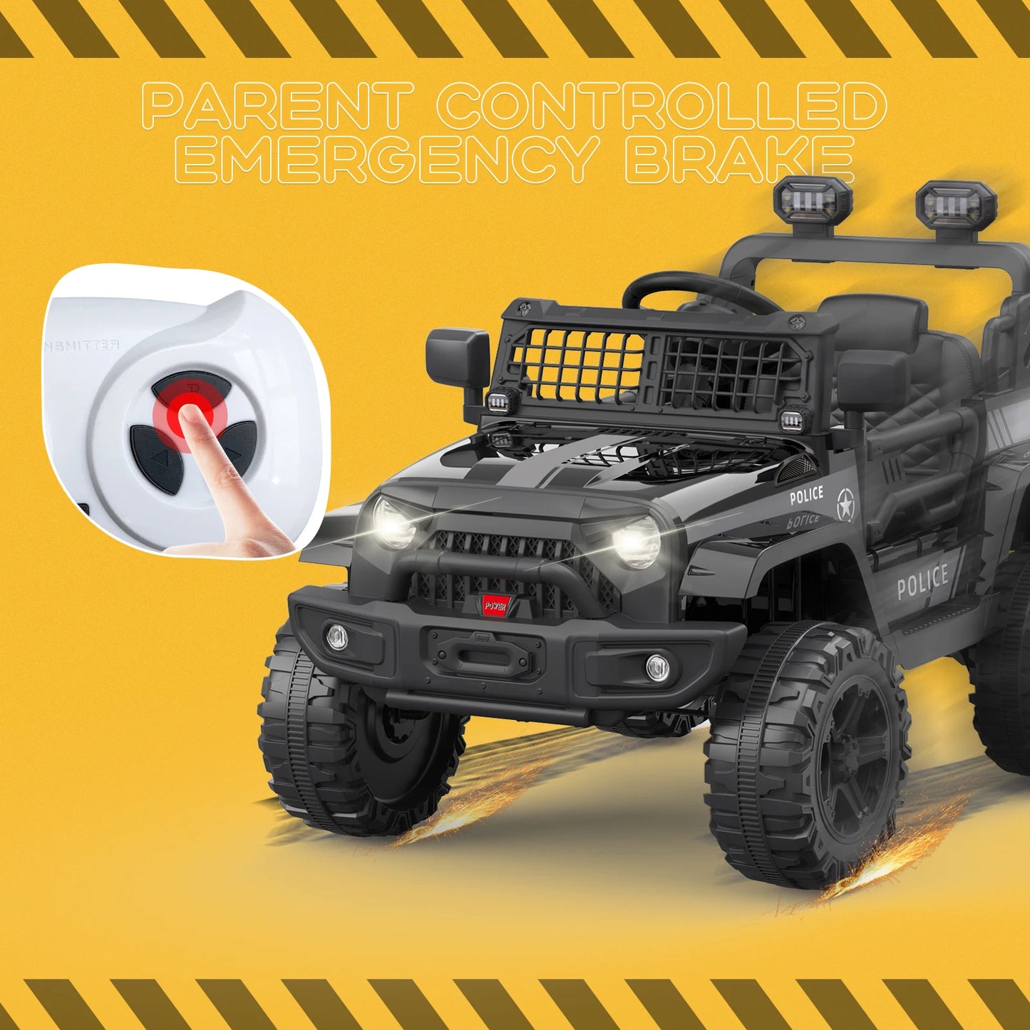 HiMISSE 12V Kids Ride On Car With Remote Control Truck