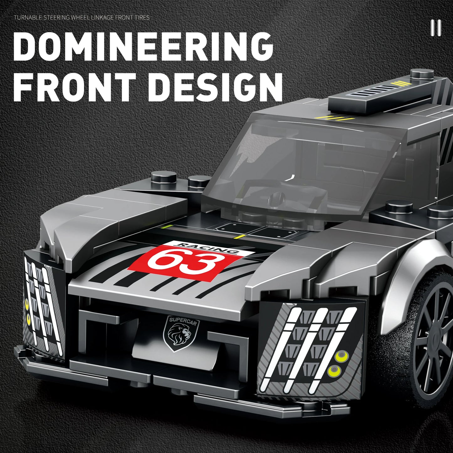 9X8 Speed Racing Car Building Set 280 Pieces Model Kit