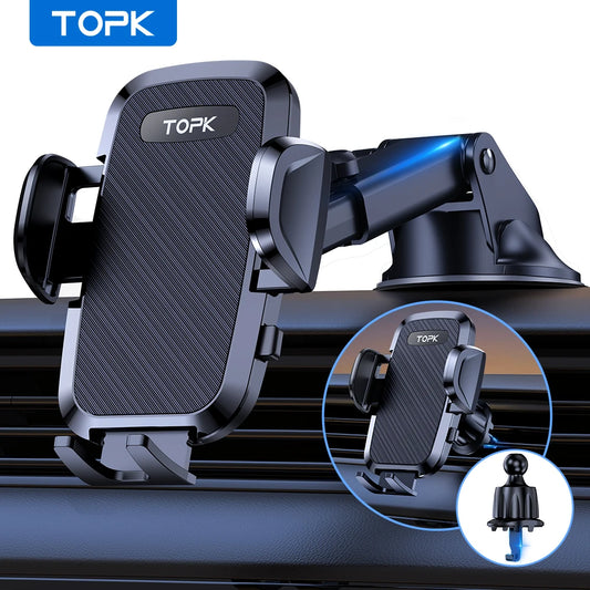 TOPK Car Phone Holder Mount for Dashboard and Air Vent