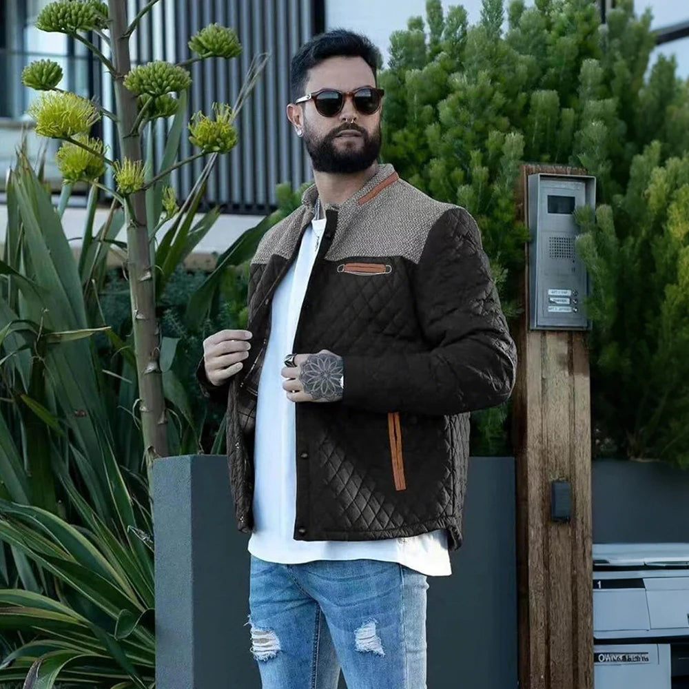 Men's Winter Warm Bomber Quilted Coat by NoEnName