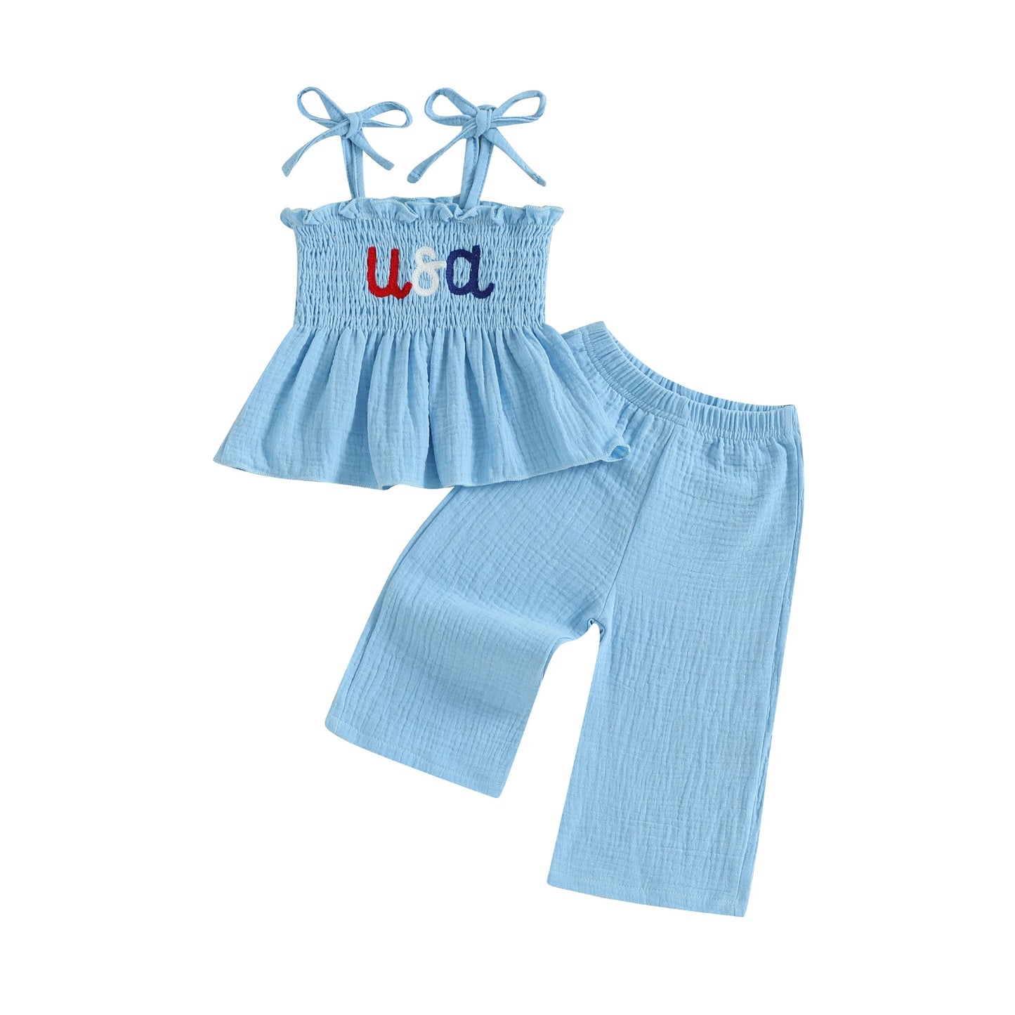 Emmababy Infant Girl Independence Day 2 Piece Set Outfit