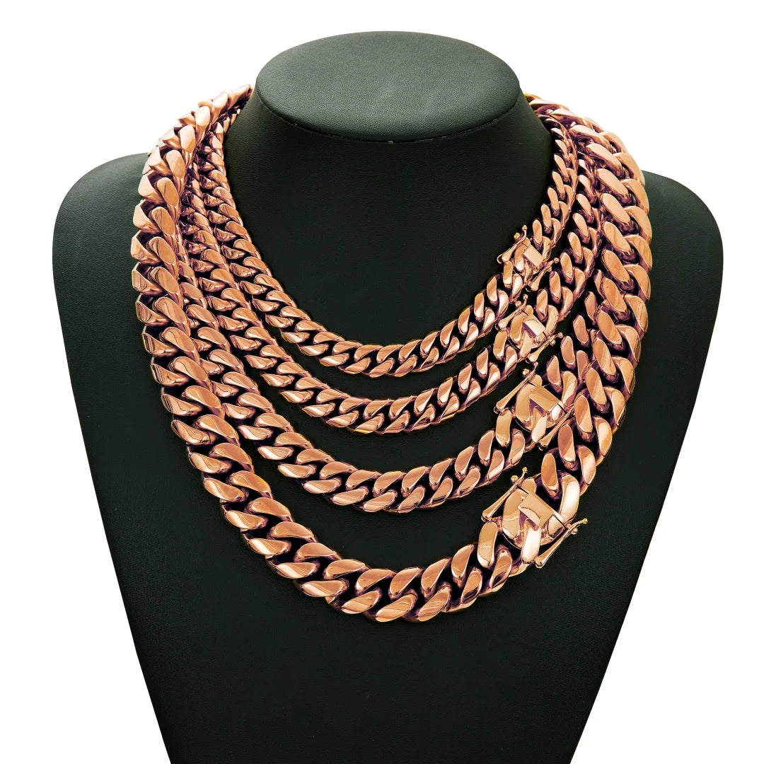 Zhejiang 316L Stainless Steel Cuban Miami Link Necklace