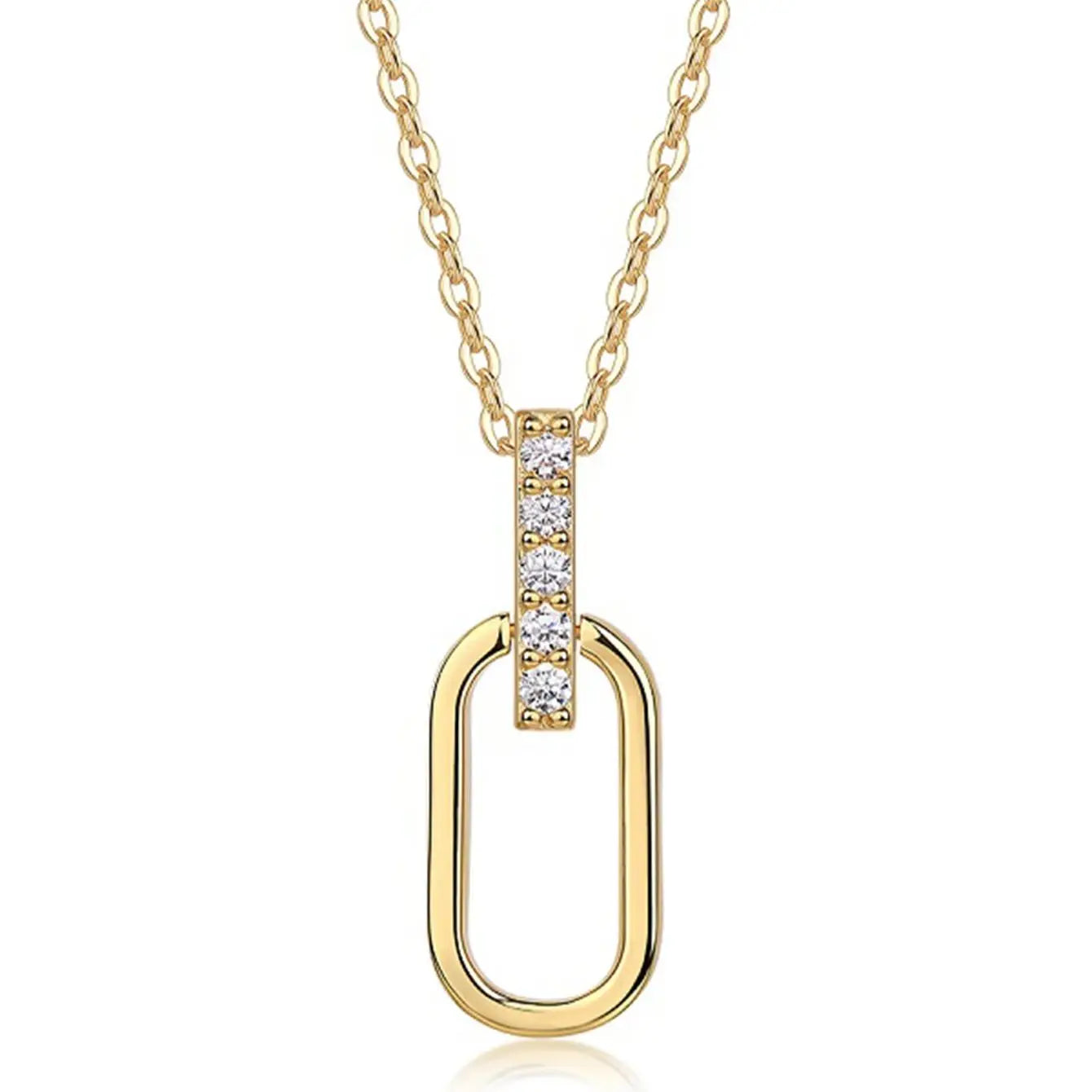 Jiuzuan Pendant Necklace 925 Silver 18K Gold Jewelry