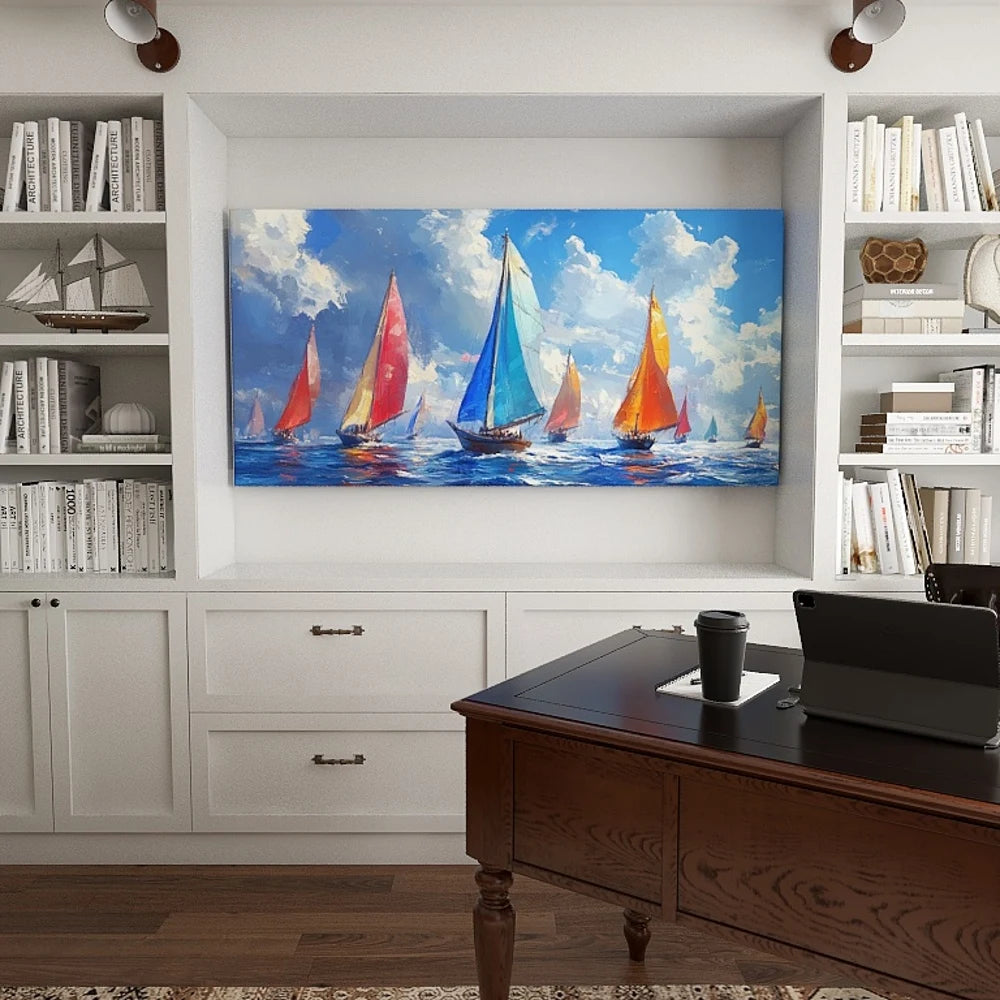 Hign Concerned Pine Wood Frame Canvas Wall Art Painting