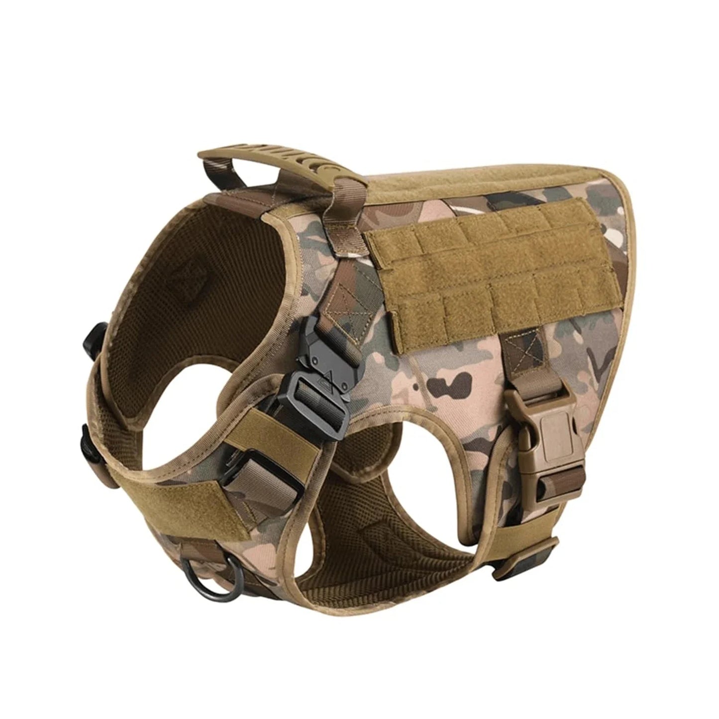 Military Dog Harness Vest With Molle Pouches For Large