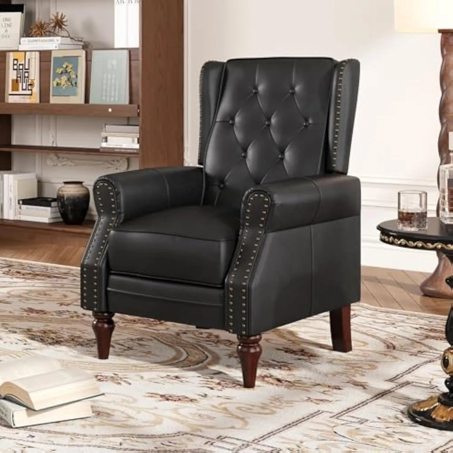 Mid Century Modern PU Leather Accent Chairs Set of 2