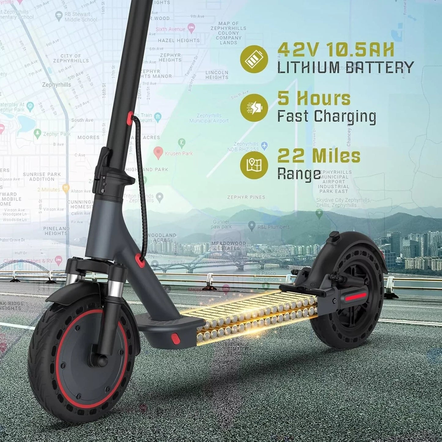 AOVOPRO Electric Scooter 10 Inch 500W Smart Folding Scooter