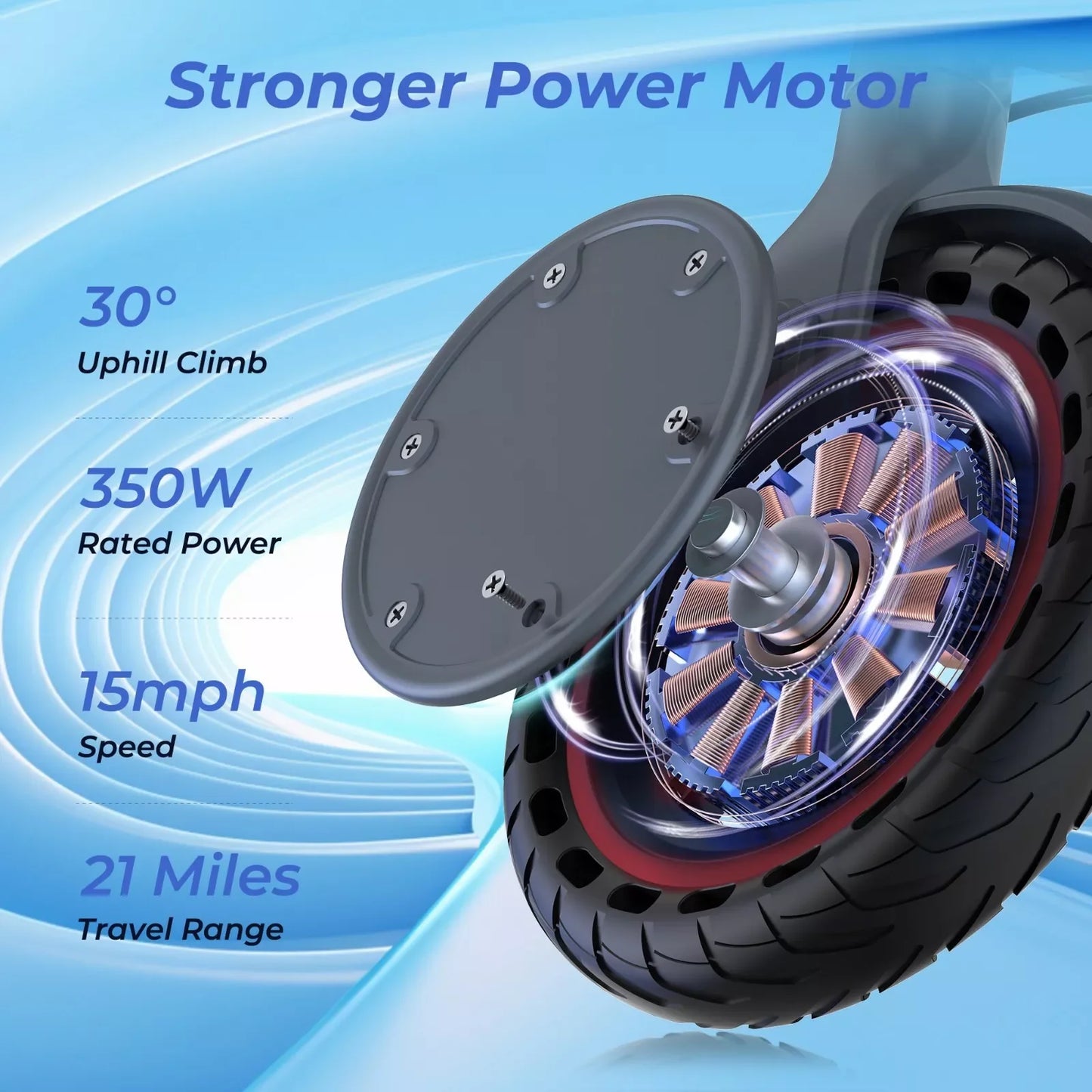Ladped Electric Scooter 350W 19 MPH APP Smart Foldable