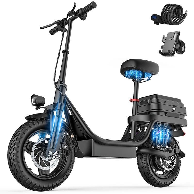 Hign-concerned Electric Scooter Adults Foldable 500W 48V
