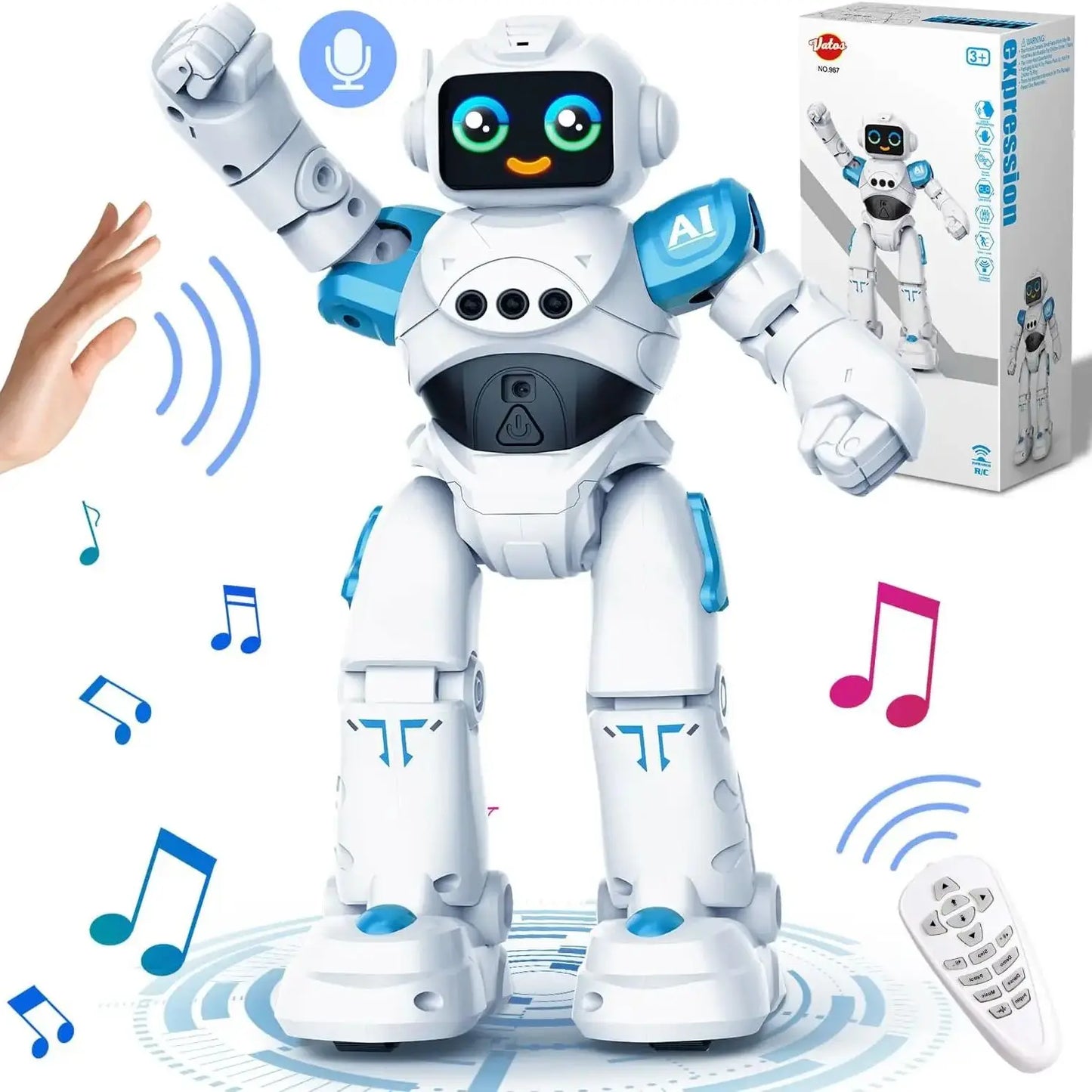 VATOS RC Robot Toy for Kids Smart Talking Remote Control