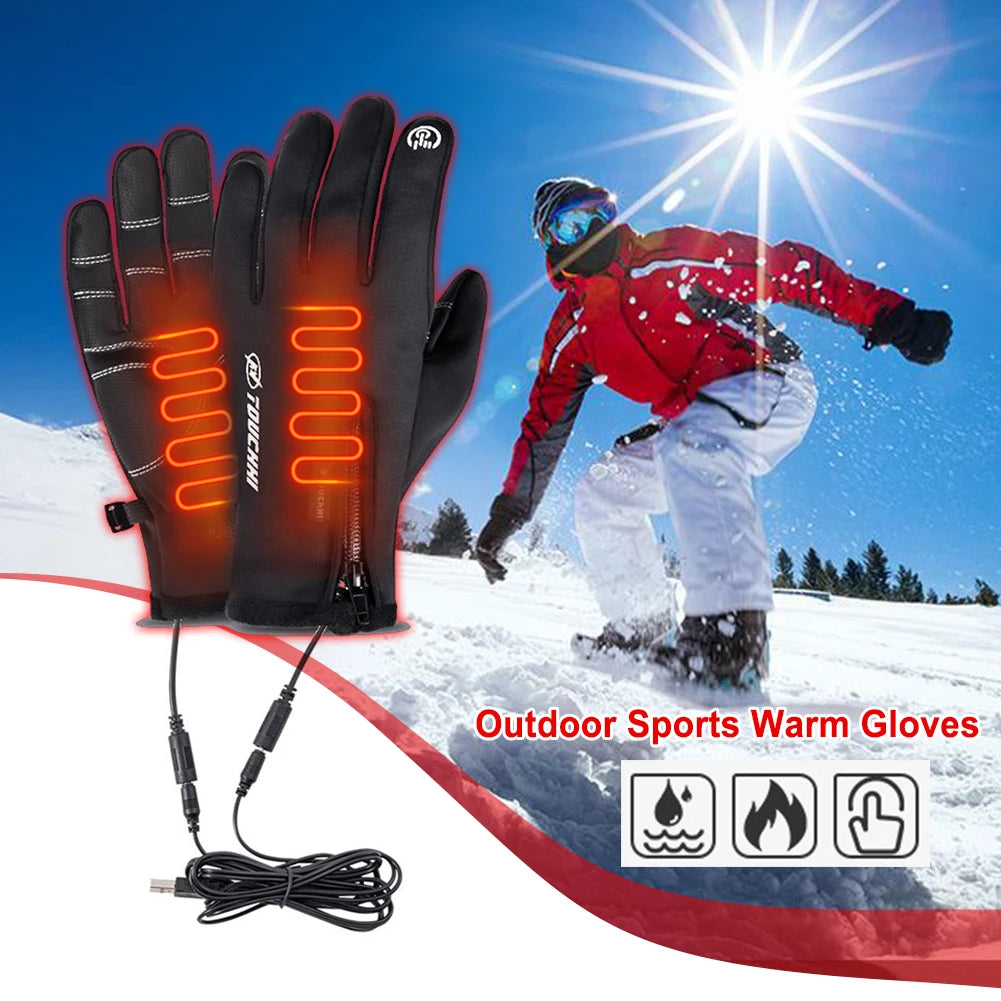 Alloyseed Heated Gloves Thermal Waterproof Winter Snow