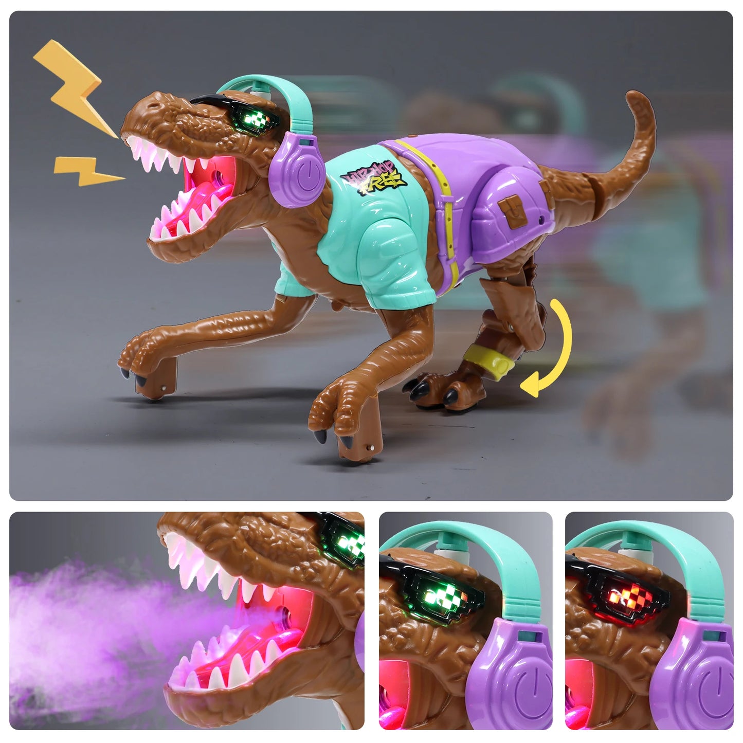 RC Walking Dinosaur Toy Remote Control Robot Light Roar