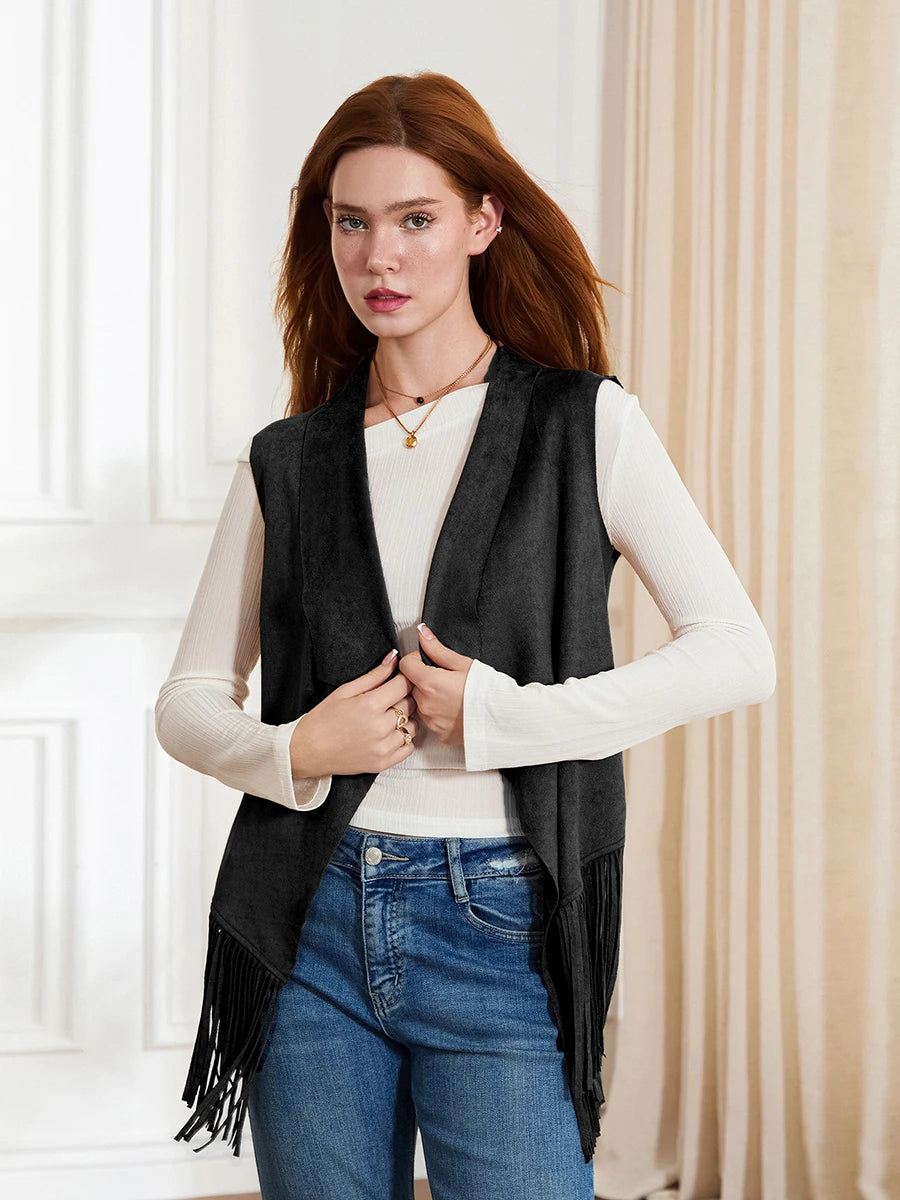Guangdong Vintage Fringe Jacket 60s Boho Western Coat