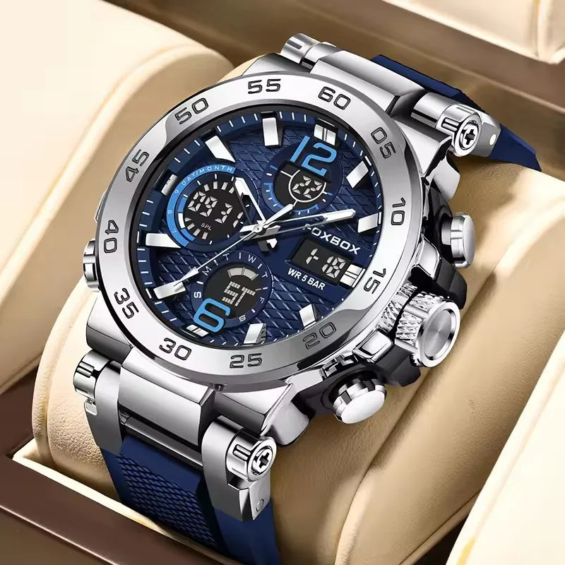 LIGE LED Display Men Wristwatch Luminous Sport Quartz