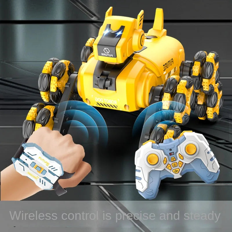 Kmoist 2 4G RC Car Robot Dog Remote Control Stunt Toy