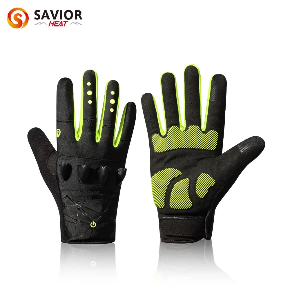 Savior Outdoor Cycling Gloves Half Finger LED Nightview