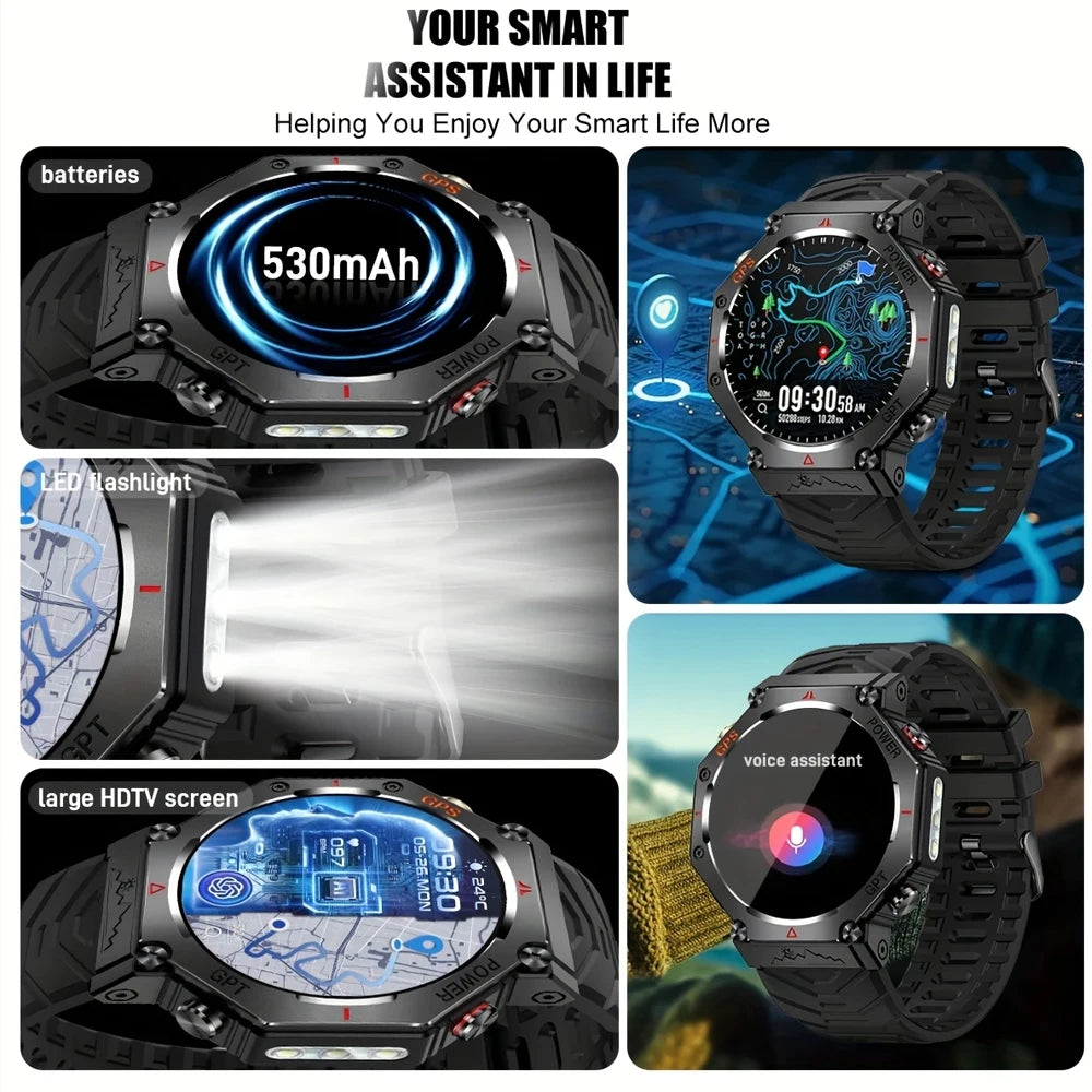 SENBONO GPS Smartwatch Men Built In GPS Bluetooth Call