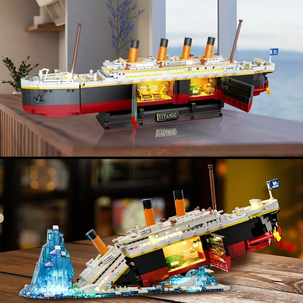 Hignconcerned Titanic Building Set With Led 2 In 1 Stand