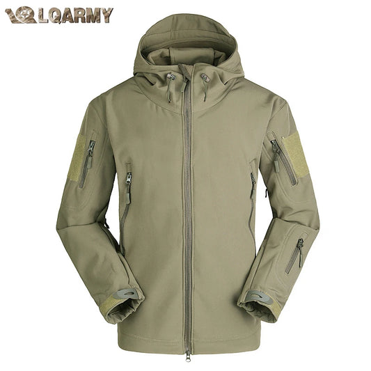 LQARMY Waterproof Softshell Jacket Outdoor Windproof Coat