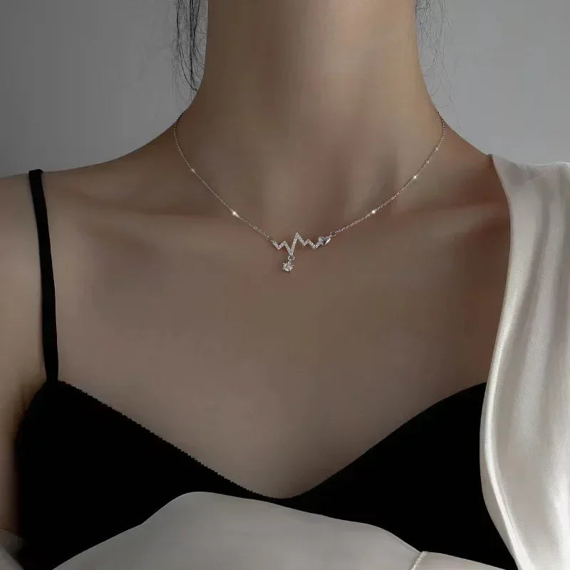 MIHJUSFDHCN Pearl Necklace Double Layer Bead Pendant