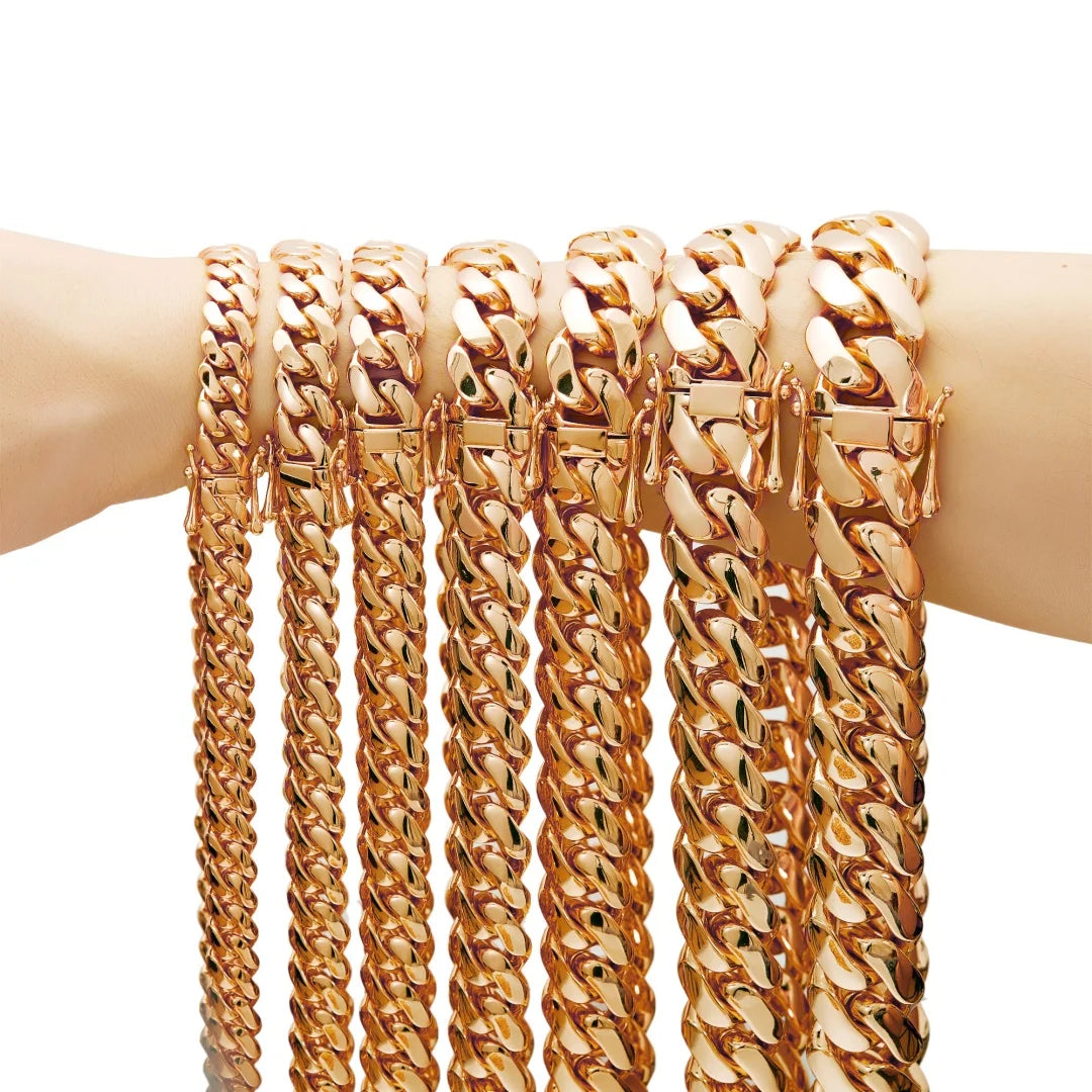 Zhejiang 316L Stainless Steel Cuban Miami Link Necklace