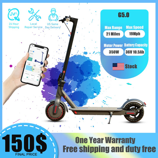 G50 Electric Scooter 36V 10.5Ah Long Range Foldable