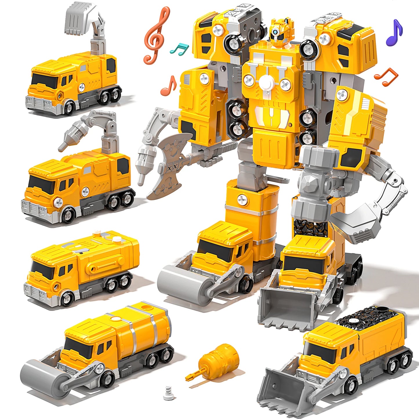 By Animation 5In1 Deformation Cars Robot Educational Toy