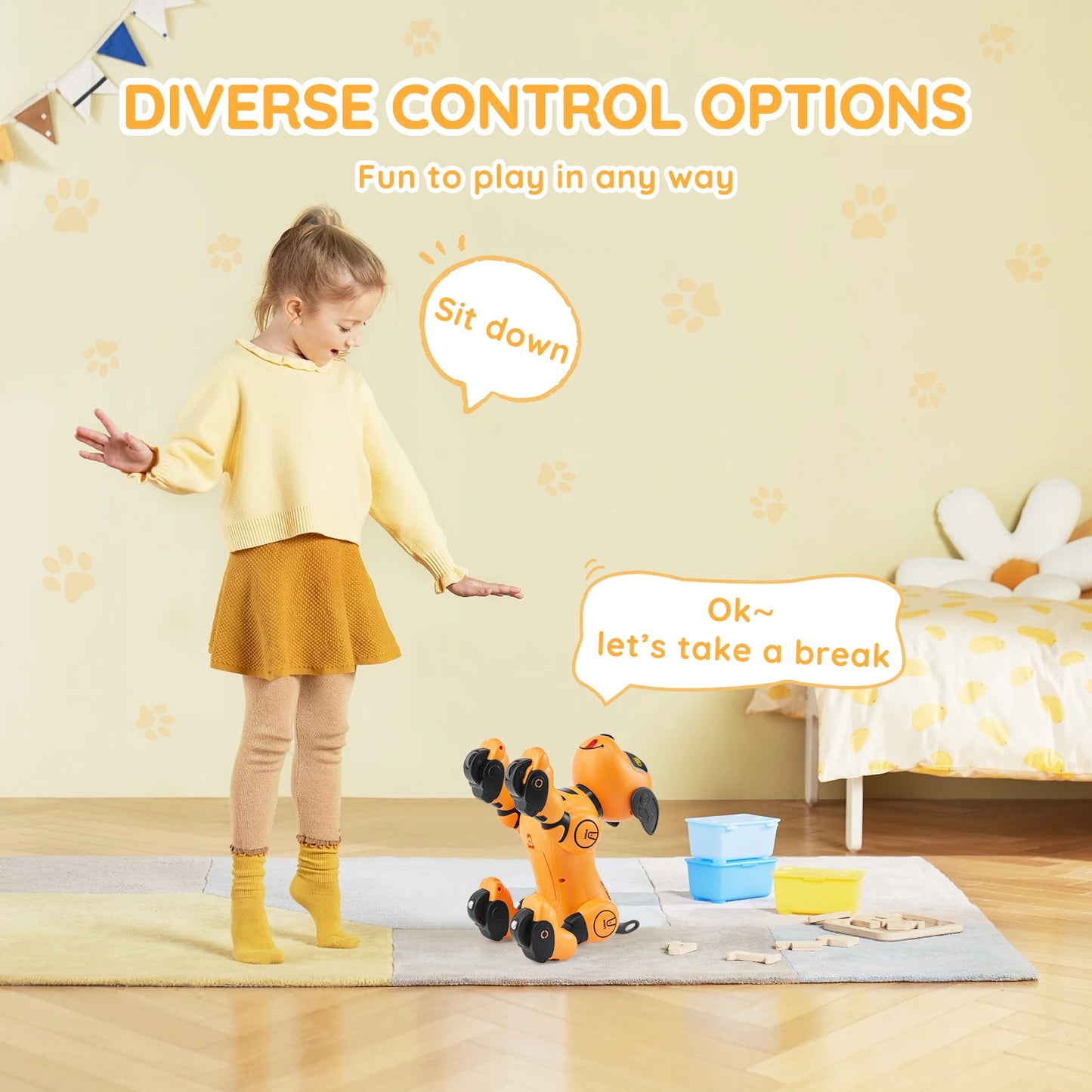 SucceBuy Remote Control Robot Dog Toy Singing Dancing Stunt