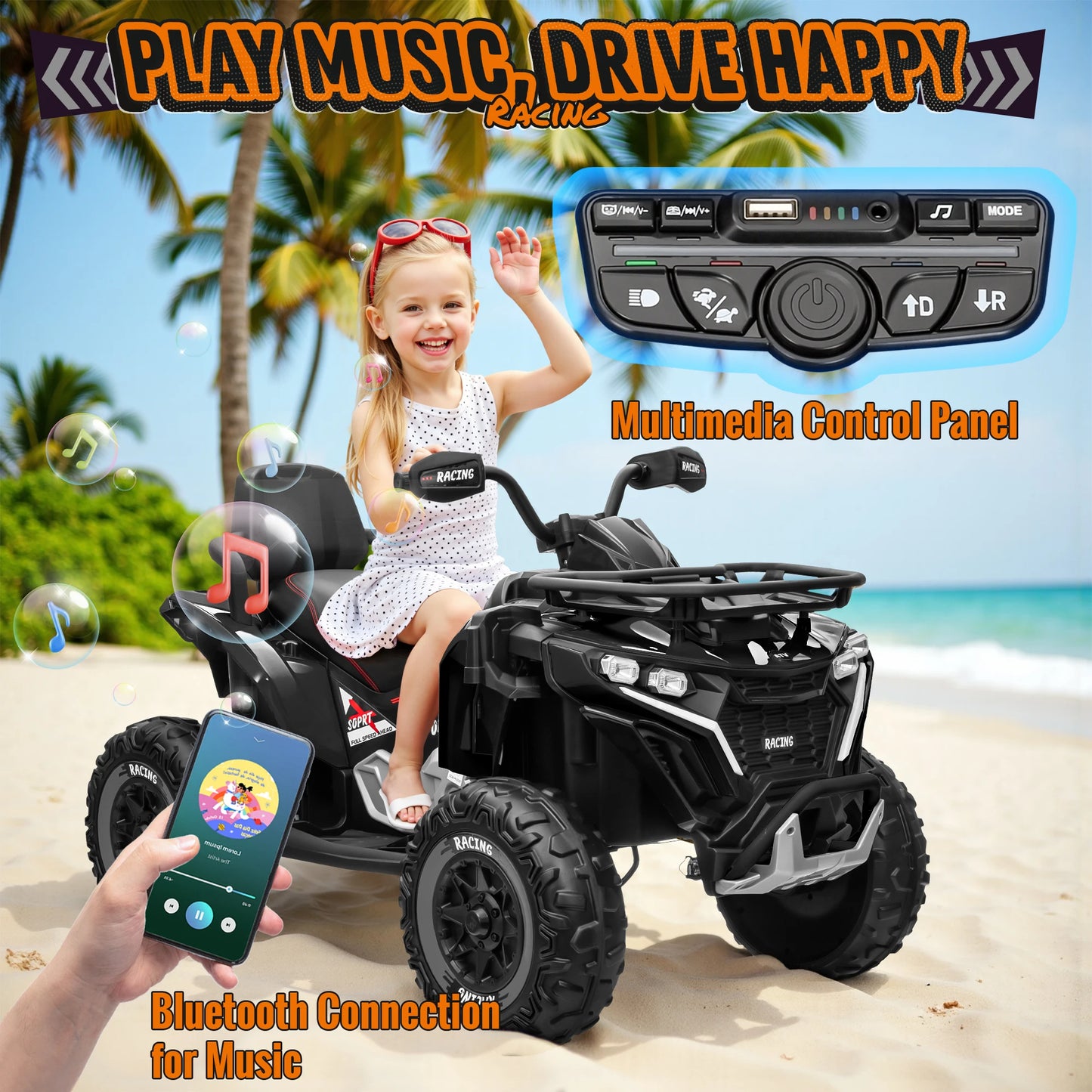Joyracer 24V Four Wheel Off Road Ride On Vehicle For Kids