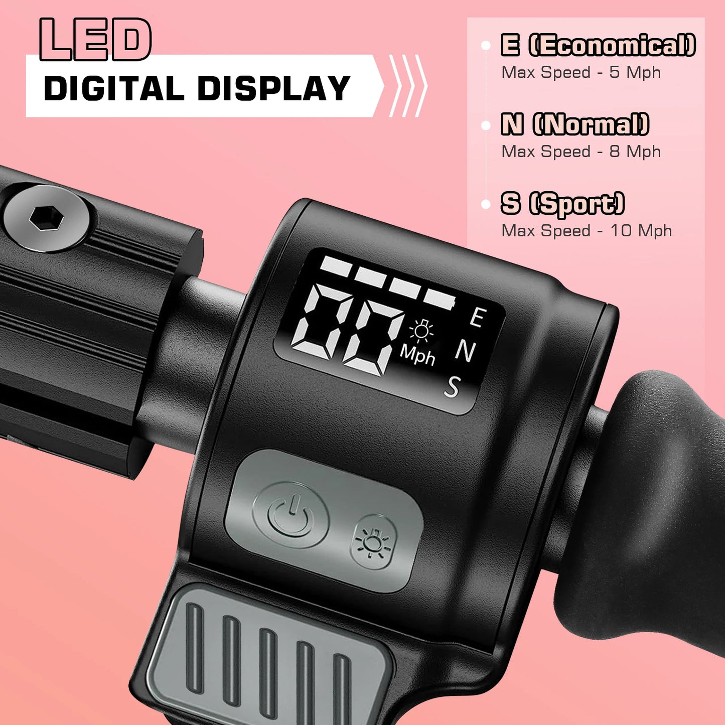 CAROMAC Electric Kids Scooter 150W LED Display Foldable