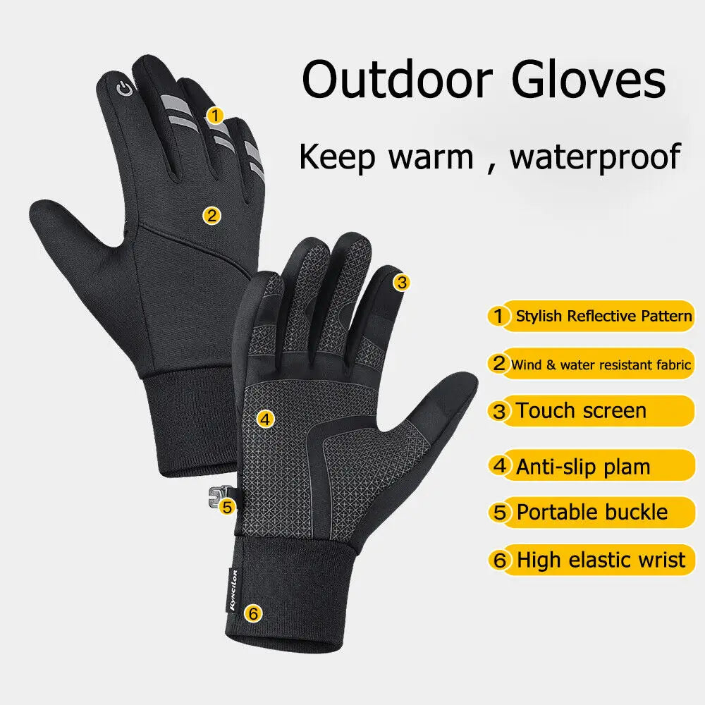 Winter Thermal Cycling Gloves Windproof Nonslip Touchscreen
