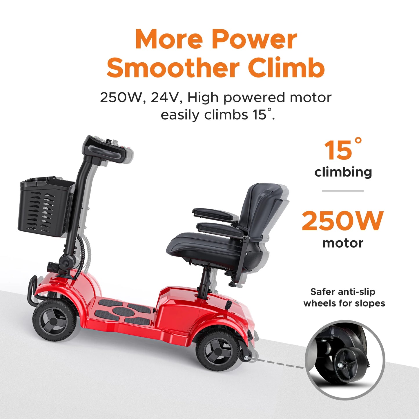 ENGWE Four Wheel Electric Scooter 250W 24V 12Ah 6.2MPH