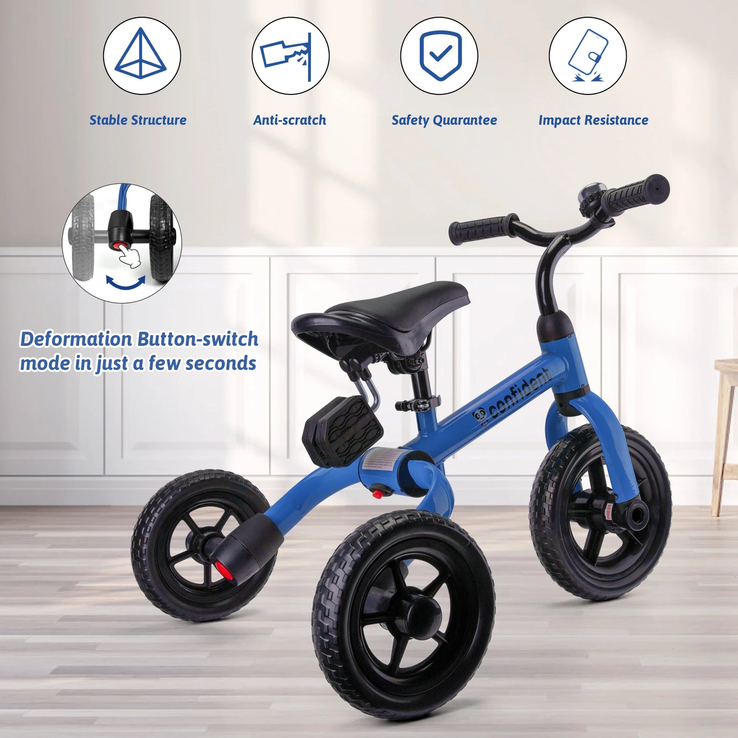 LZDMY Toddlers Tricycle Three In One Ride On Trike